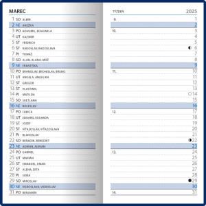 Vreckový diár PRINT 2025 - Reklamnepredmety
