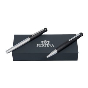 Set Festina Chrome Black (ballpoint pen & rollerball pen) - Reklamnepredmety