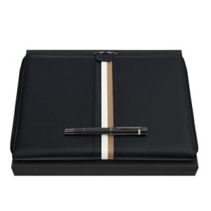 Set HUGO BOSS Black (rollerball pen & conference folder A4) - Reklamnepredmety