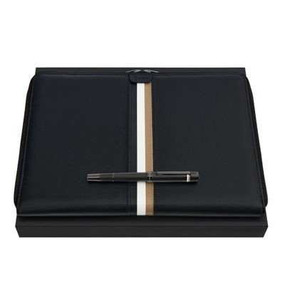 Set HUGO BOSS Black (rollerball pen & conference folder A4)