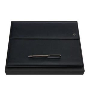 Set HUGO BOSS Black & Gun (ballpoint pen & folder A4) - Reklamnepredmety