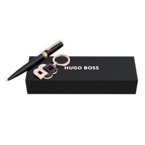 Set HUGO BOSS Black & Gold (ballpoint pen & key ring) - Reklamnepredmety