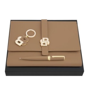 Set HUGO BOSS Camel (ballpoint pen, folder A5 & key ring) - Reklamnepredmety