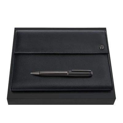 Set HUGO BOSS Black & Gun (ballpoint pen & folder A5)