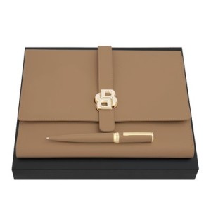 Set HUGO BOSS Camel (ballpoint pen & folder A5) - Reklamnepredmety