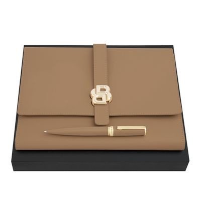 Set HUGO BOSS Camel (ballpoint pen & folder A5)