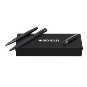 Set Loop Bauhaus Black (ballpoint pen & rollerball pen) - Reklamnepredmety