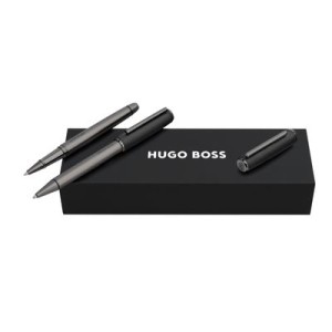 Set Pace Black & Gun (ballpoint pen & rollerball pen) - Reklamnepredmety