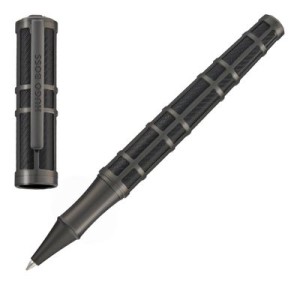 Rollerball pen Frame Grid Black & Gun - Reklamnepredmety