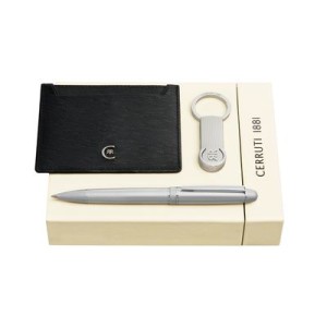 Set CERRUTI 1881 (ballpoint pen, key ring & card holder) - Reklamnepredmety