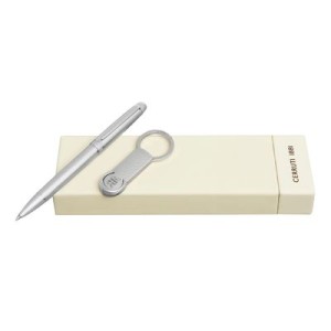 Set CERRUTI 1881 Chrome (ballpoint pen & key ring) - Reklamnepredmety