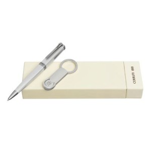 Set CERRUTI 1881 Chrome (ballpoint pen & key ring) - Reklamnepredmety