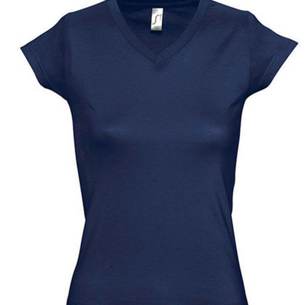 L156 Ladies V-Neck-T-Shirt Moon