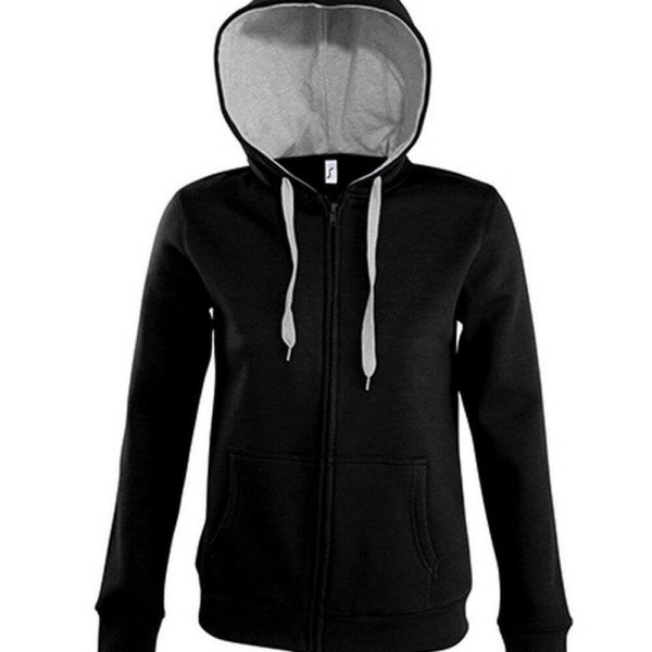 L481 Contrast Hooded Zip Jacket Soul Women