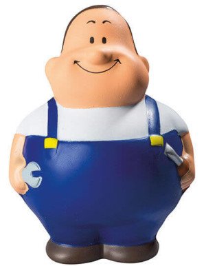 MBW24244 SQUEEZIES® Worker Bert®, Blue - Reklamnepredmety