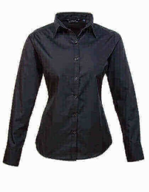 PW300 Ladies Poplin Long Sleeve Blouse - Reklamnepredmety