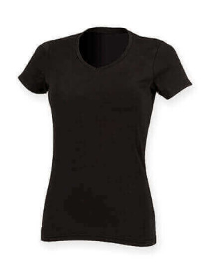 SF122 Ladies Feel Good Stretch V-Neck T - Reklamnepredmety