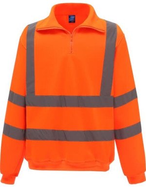 YKK06 Hi-Vis mikina so 1/4 zipsom - Reklamnepredmety