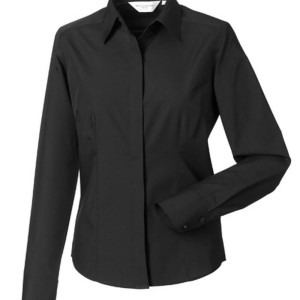 Z924F Ladies Long Sleeve Polycotton Fitted Poplin Shirt - Reklamnepredmety