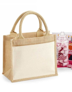 Darčeková jutová taška s bavlneným vreckom - Reklamnepredmety