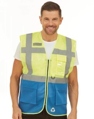 Reflexná vesta Hi-Vis Open Mesh Executive - Reklamnepredmety