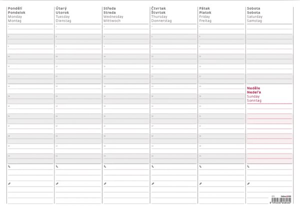 Týždenná plánovacia mapa A3