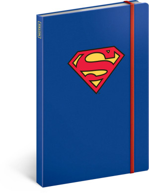 Notes Superman – Symbol, linajkovaný, 13 × 21 cm - Reklamnepredmety