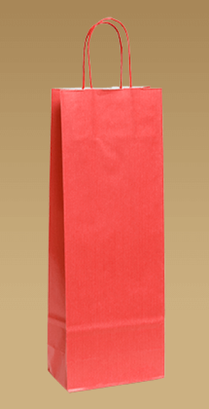 Ekologické papierové tašky na víno s krúteným uchom - Reklamnepredmety