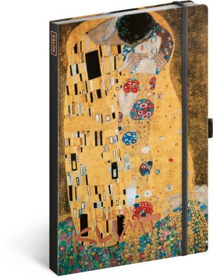 Notes Gustav Klimt, linajkovaný, 13 x 21 cm - Reklamnepredmety