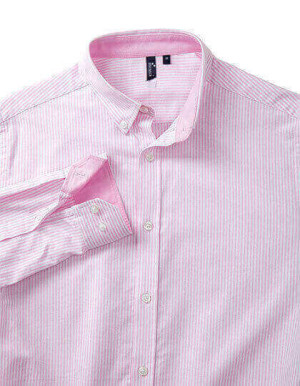 PW238 Mens Cotton Rich Oxford Stripes Shirt - Reklamnepredmety