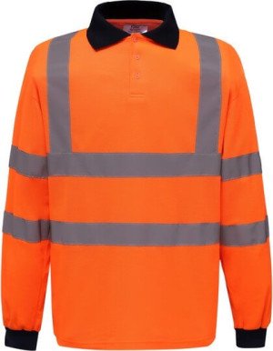 YK310 Hi-Vis Polo s dlhým rukávom - Reklamnepredmety