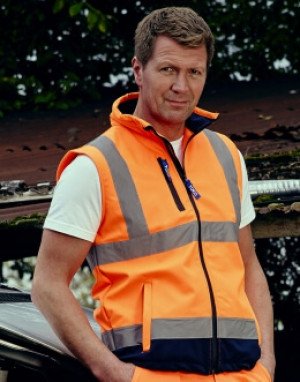 Hi-Vis Softshell vesta - Reklamnepredmety